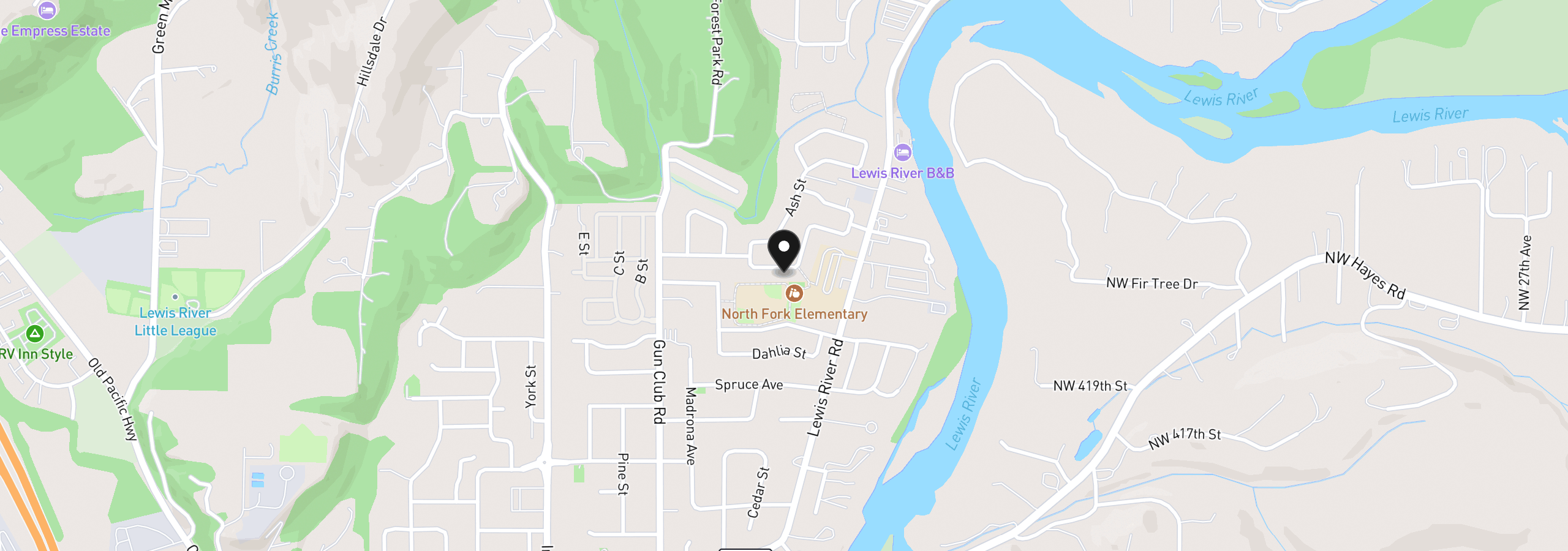 Map showing the location of 2168 Statesman Dr Lot 37, Woodland, Wa 98674