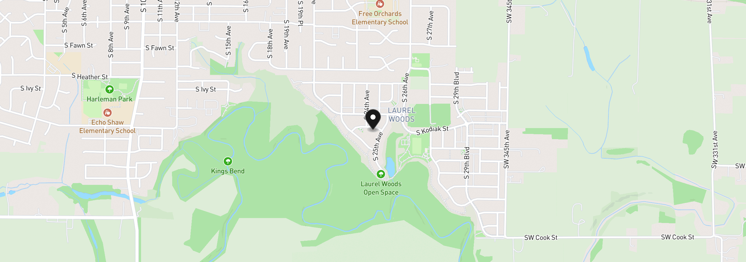 Map showing the location of 3131 S Linden St, Cornelius, OR 97113