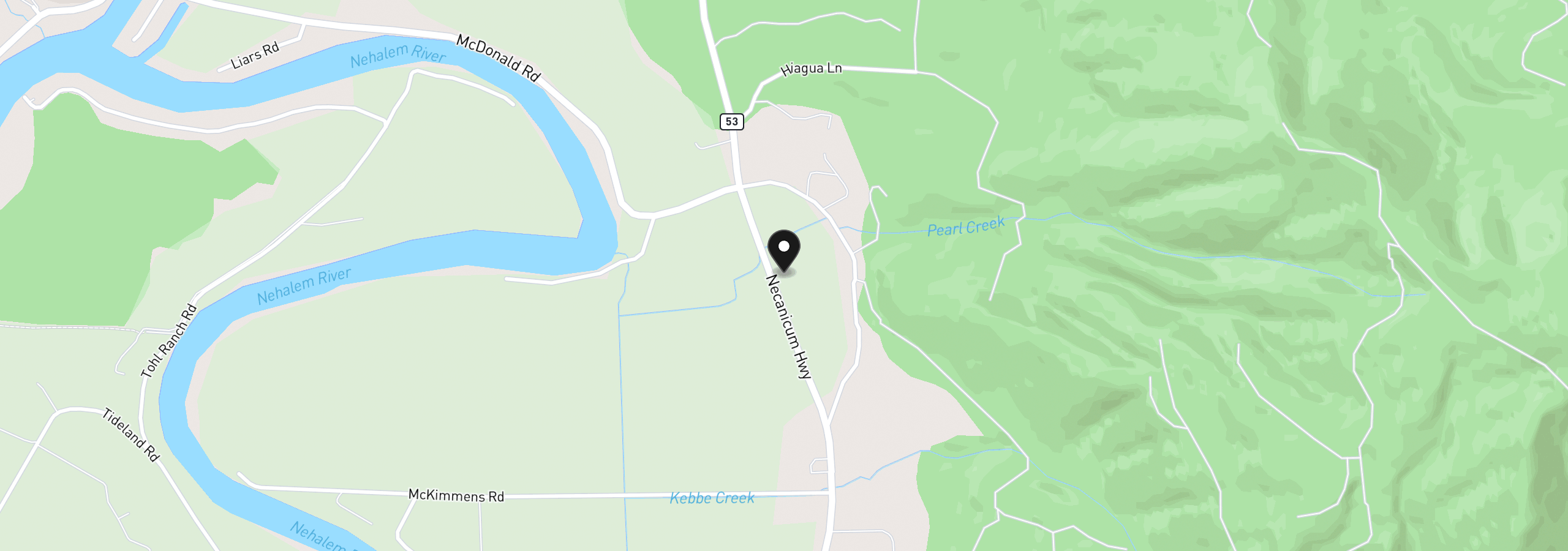 Map showing the location of S First St Lot 5, Nehalem, OR 97131