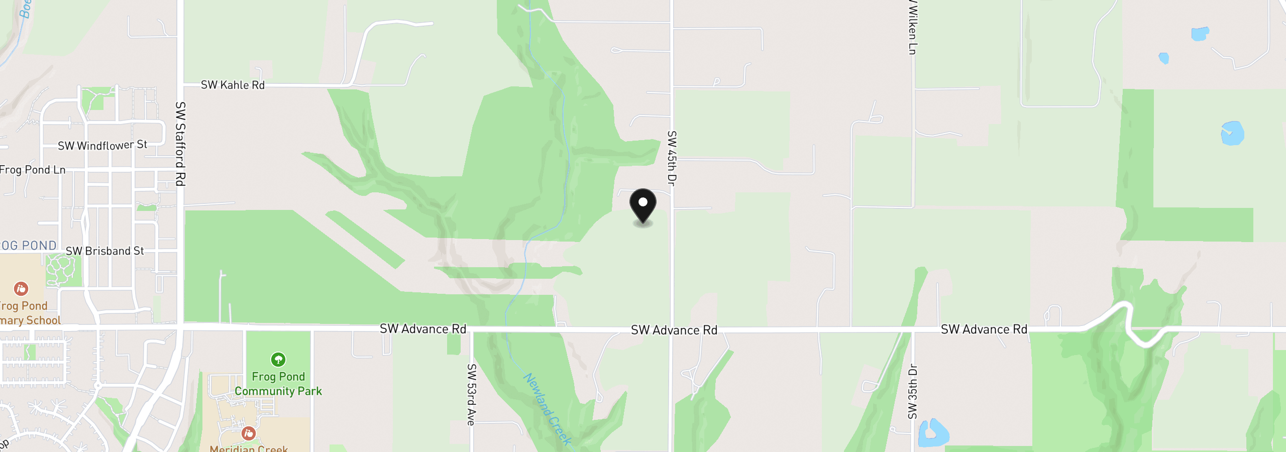 Map showing the location of 4577 SW Monarch Ln, Wilsonville, OR 97070