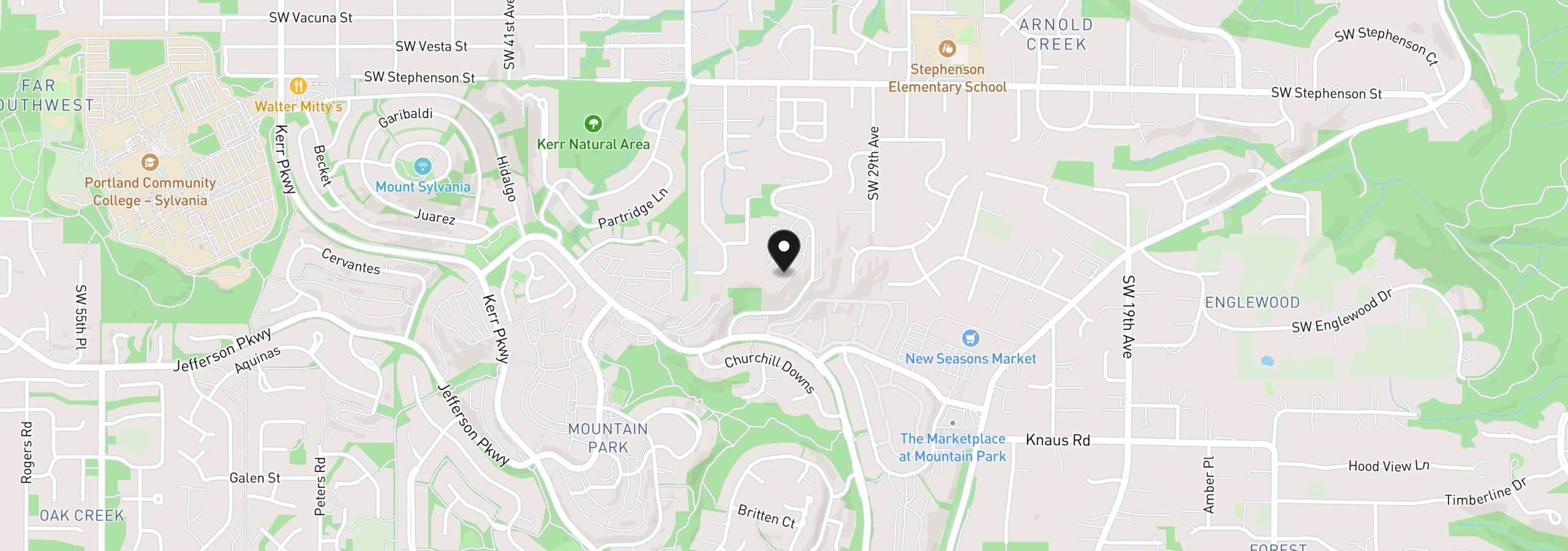 Map showing the location of 45 Eagle Crest Dr 311, Lake Oswego, OR 97035