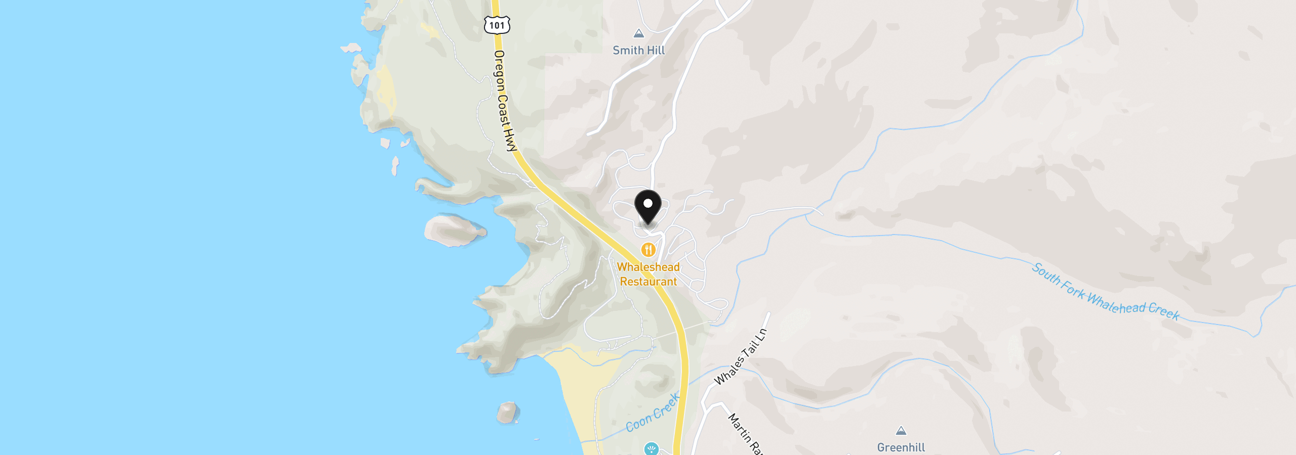 Map showing the location of 19921 Whaleshead Rd T 1, Brookings, OR 97415