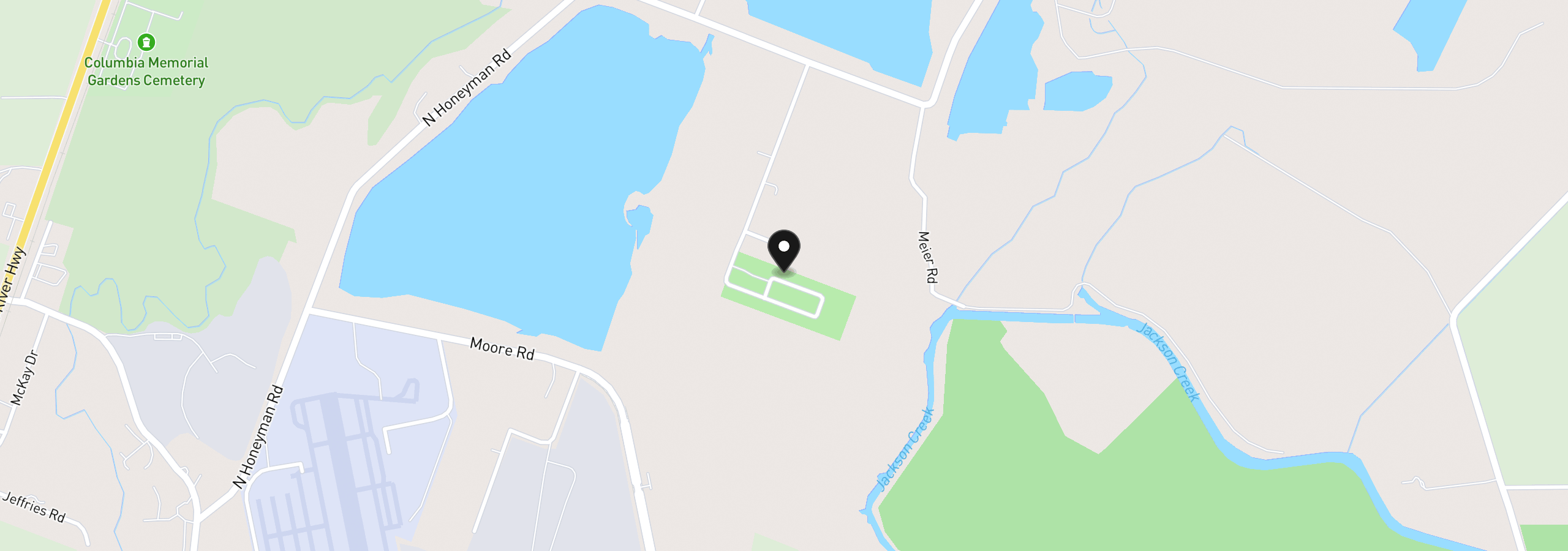 Map showing the location of 34945 Jackson Way, Scappoose, OR 97056