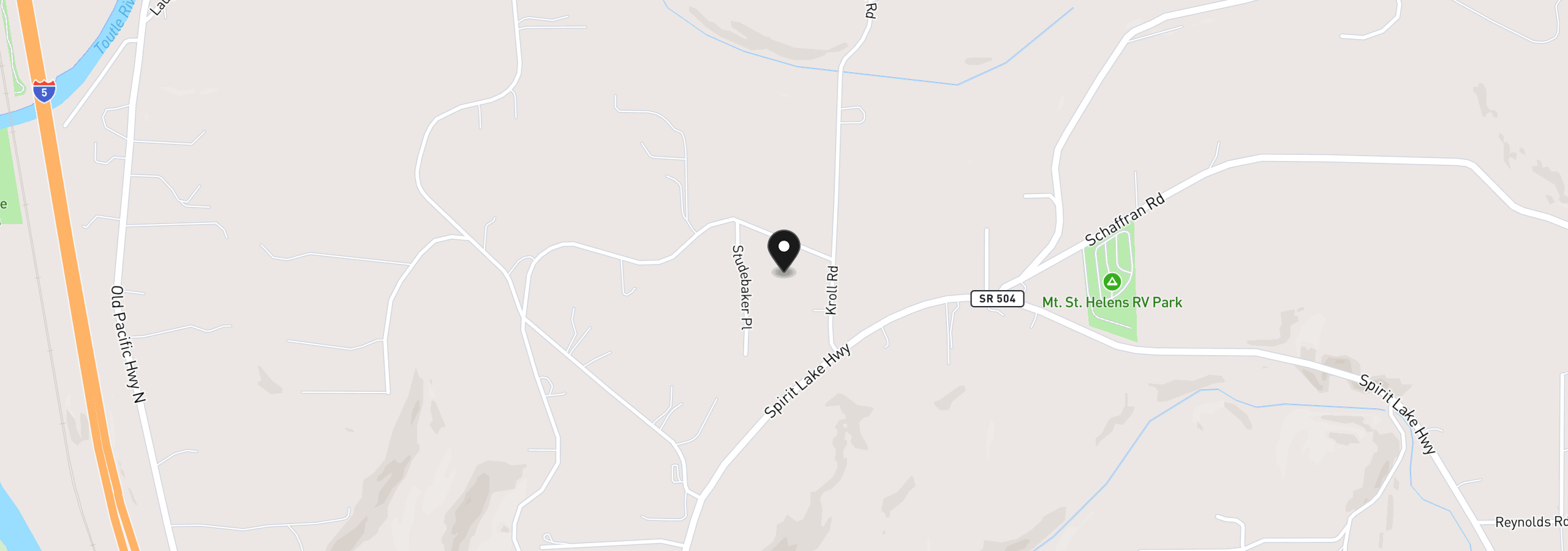 Map showing the location of 410 Studebaker Spur 2, Castle Rock, Wa 98611
