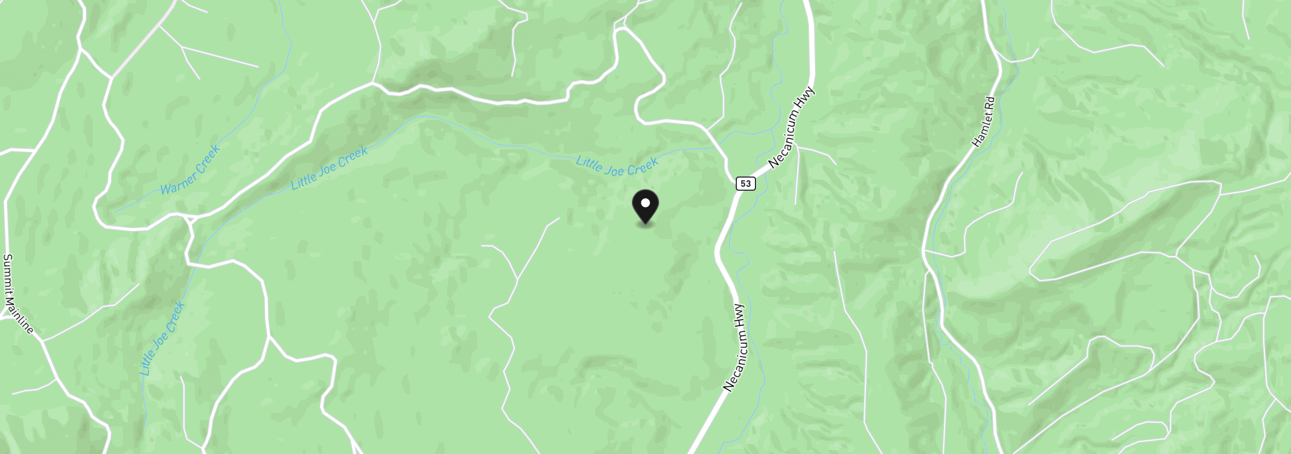 Map showing the location of 0 Necanicum Hwy, Seaside, OR 97138