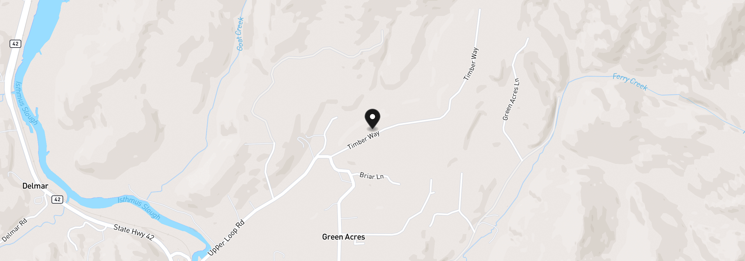 Map showing the location of Timber Lane, Coos Bay, OR 97420