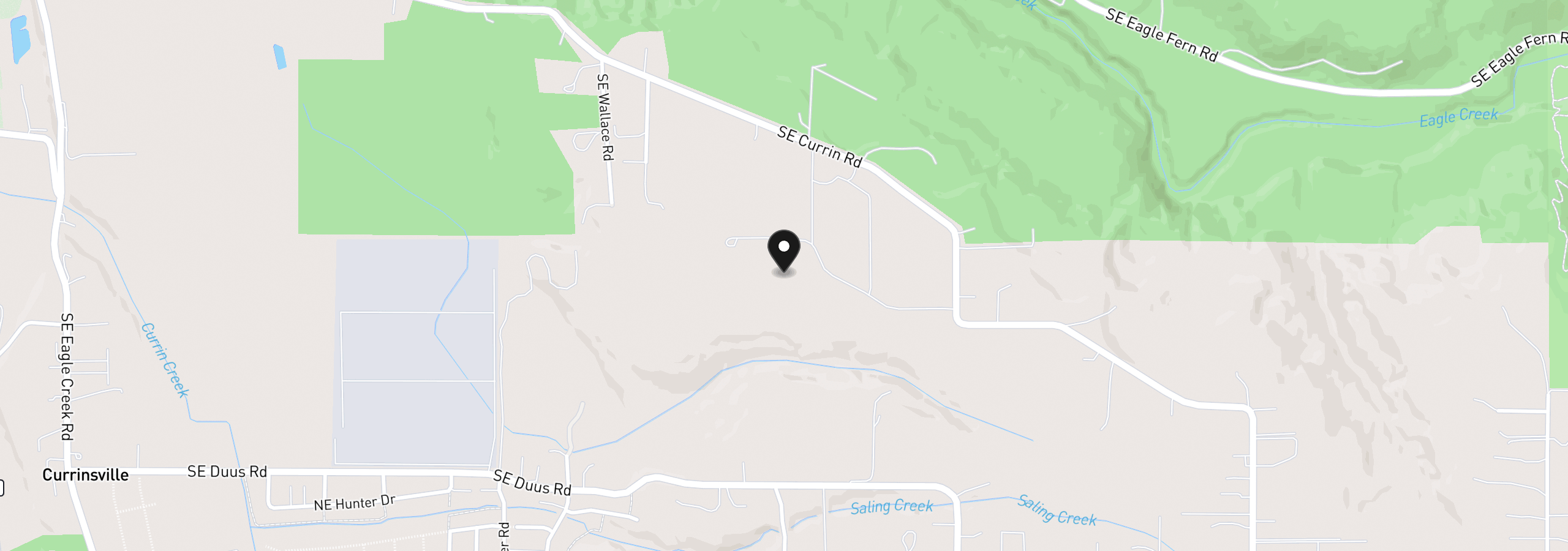 Map showing the location of 0 Currin, Estacada, OR 97023