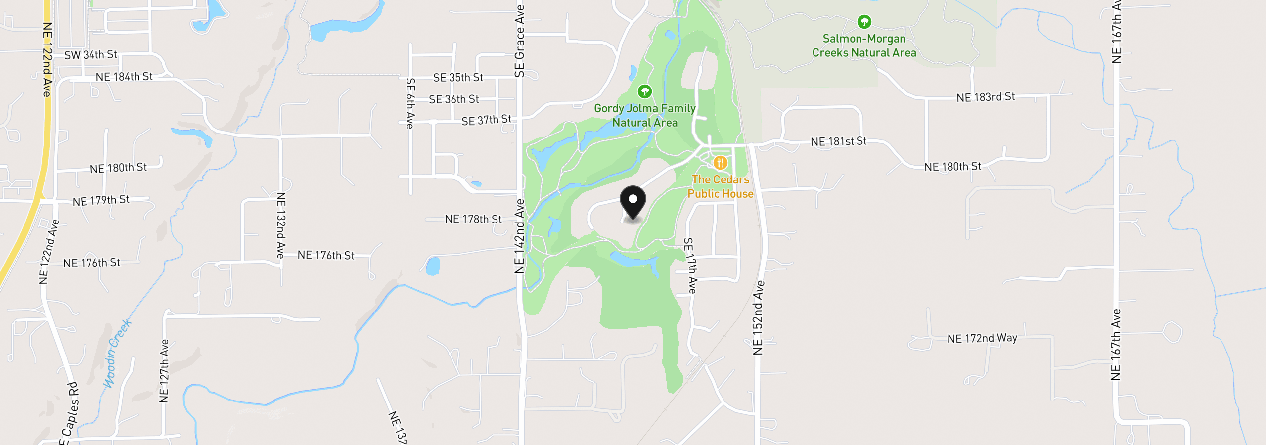 Map showing the location of 17711 NE 147th Ct, Brush Prairie, Wa 98606