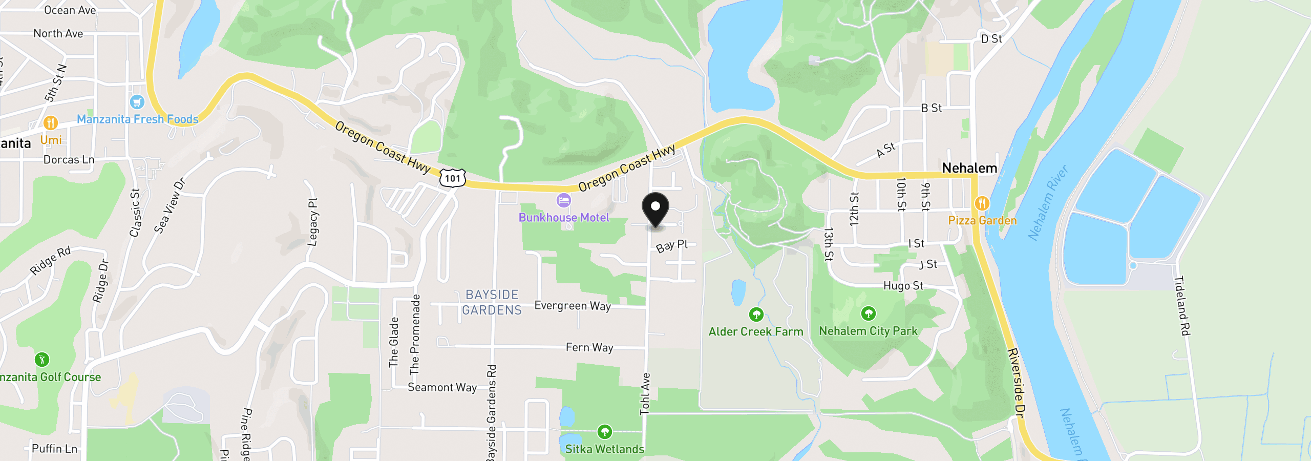 Map showing the location of 11515 Mar Sea Ln, Nehalem, OR 97131