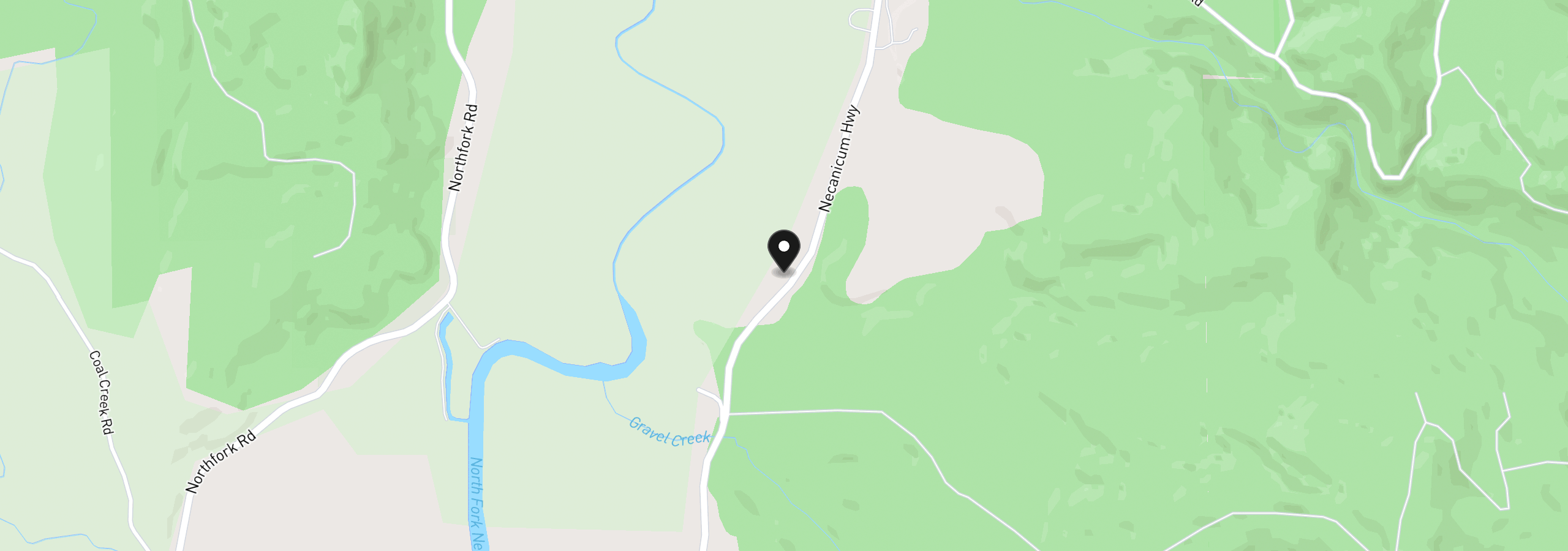 Map showing the location of 41100 Hwy 53, Nehalem, OR 97131