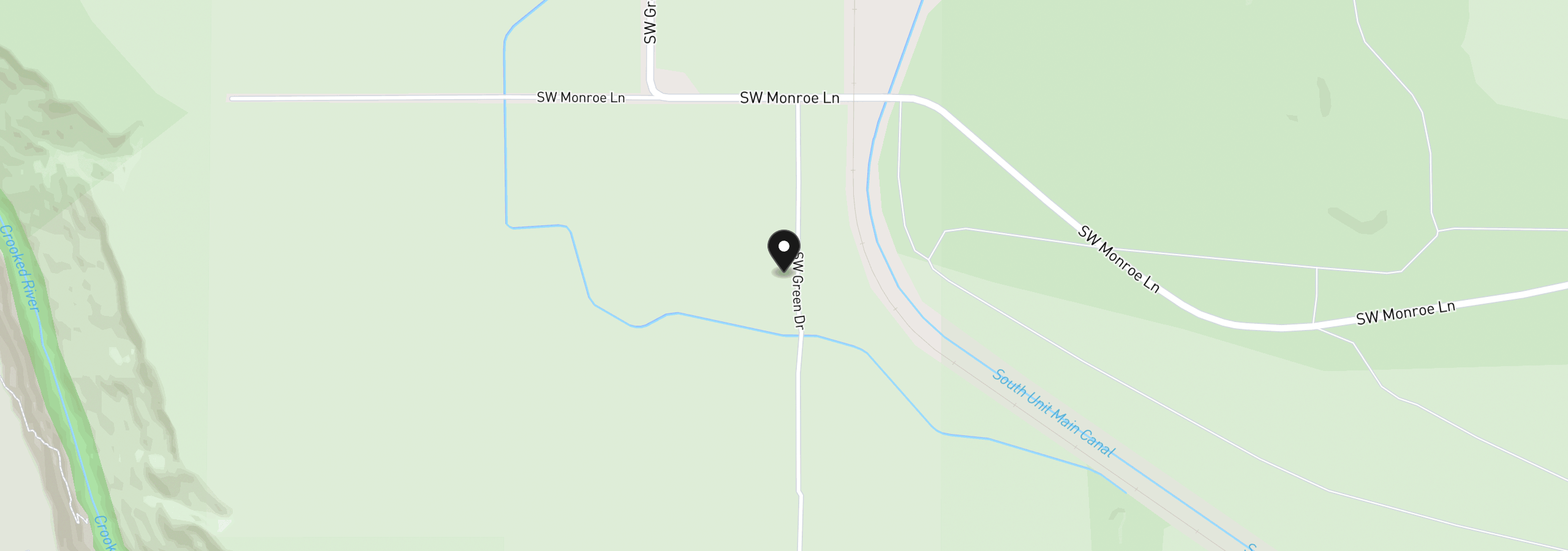 Map showing the location of 12444 SW Green Dr, Culver, OR 97734