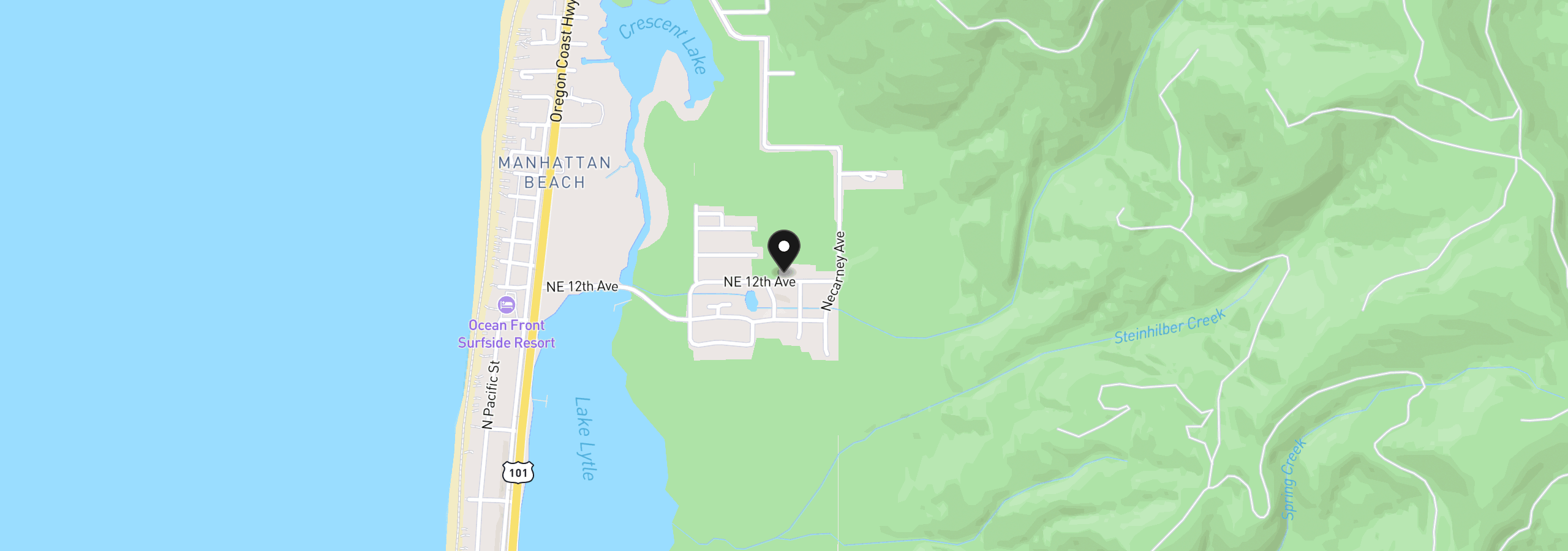 Map showing the location of Taxlot 18300 18300, Rockaway Beach, OR 97136