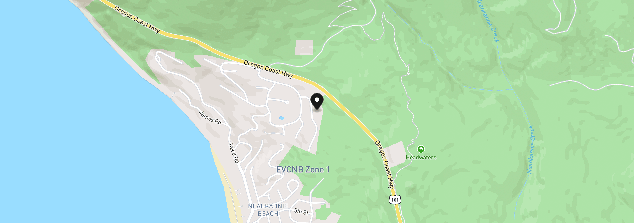 Map showing the location of 8745 Braeridge Dr 34, Manzanita, OR 97130