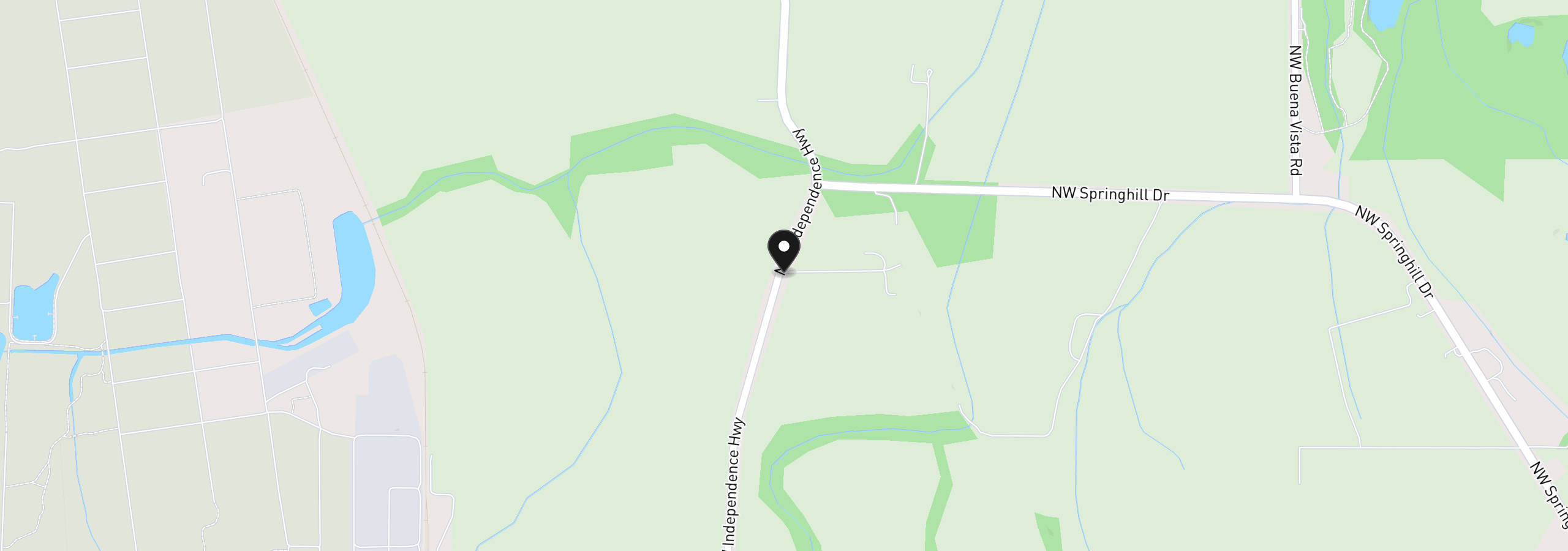 Map showing the location of 7803 Independence Hwy NW, Albany, OR 97321