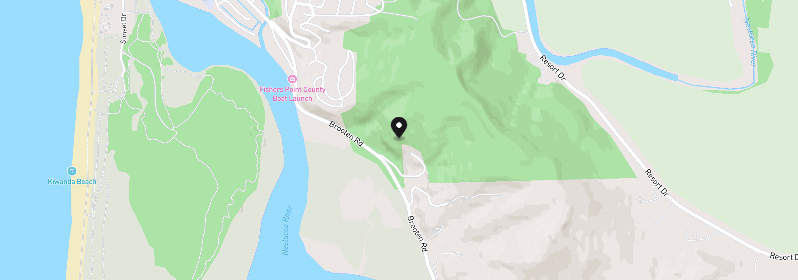 Map showing the location of Sutton Way, Pacific City, OR 97135