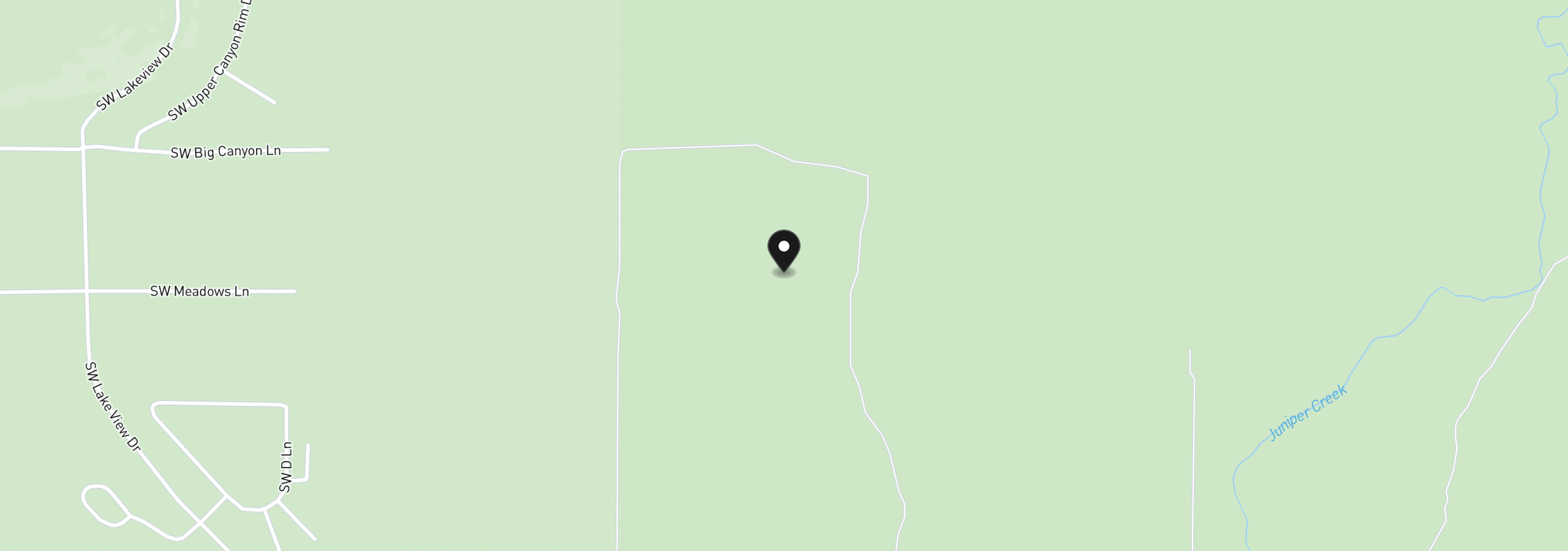 Map showing the location of SW South Rd, Culver, OR 97734