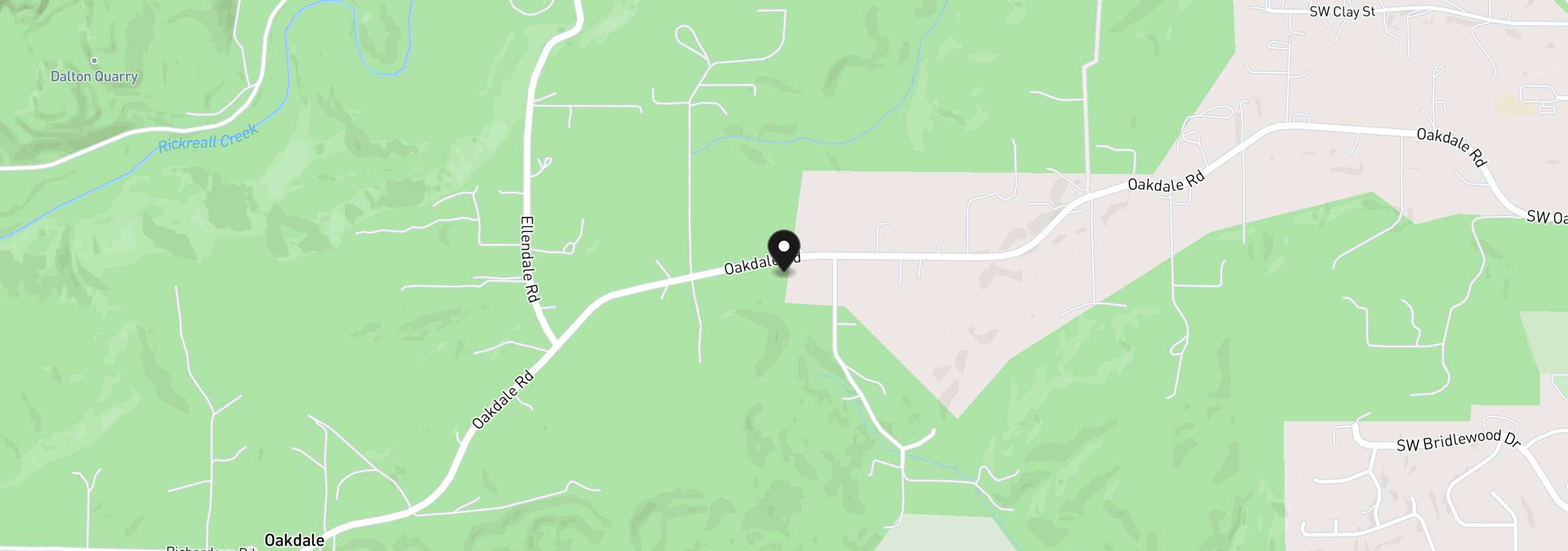 Map showing the location of 16310 Oakdale Rd, Dallas, OR 97338