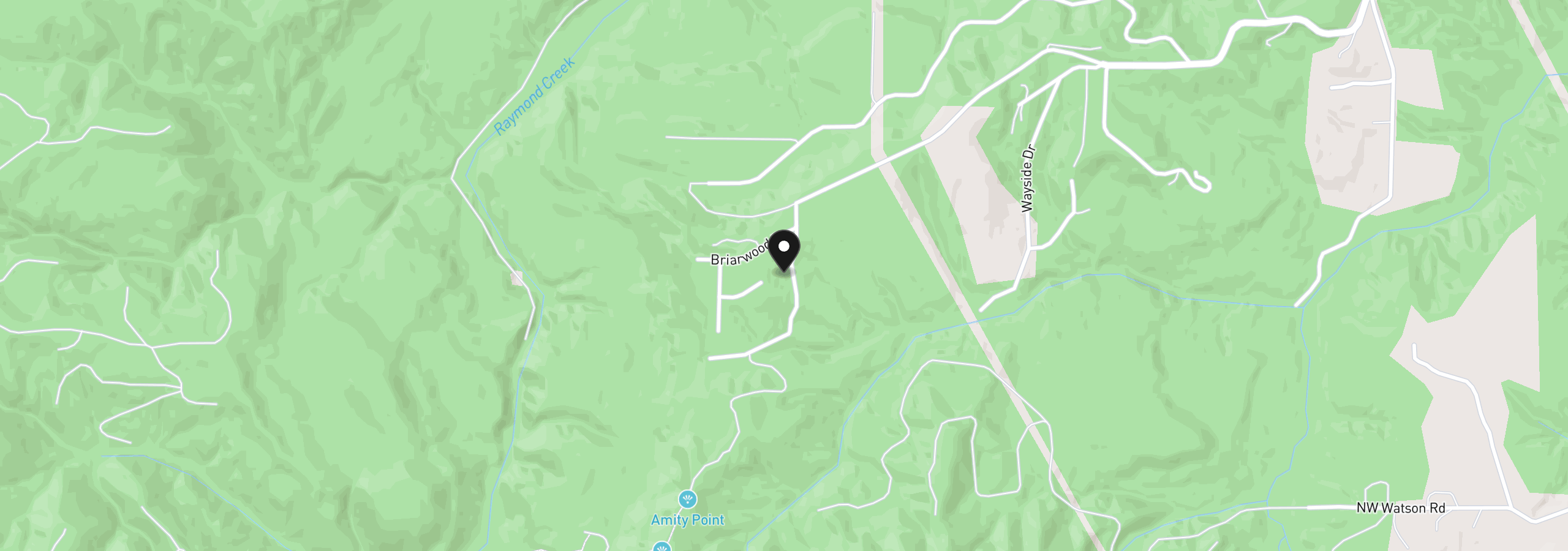 Map showing the location of 4 Briarwood 4, Scappoose, OR 97056