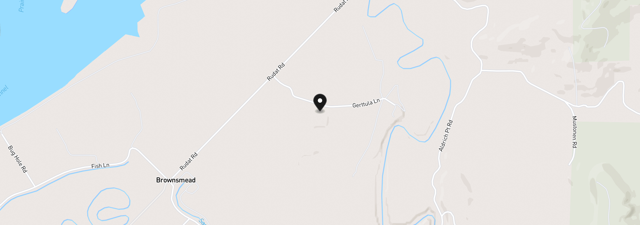 Map showing the location of 43594 Gerttula Ln, Astoria, OR 97103