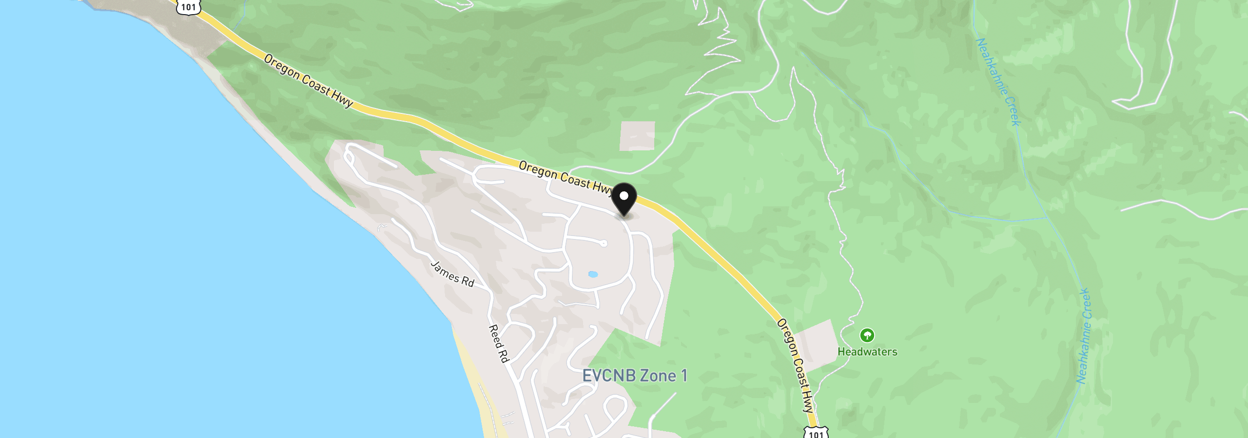Map showing the location of Meadow Loop #7, Manzanita, OR 97130