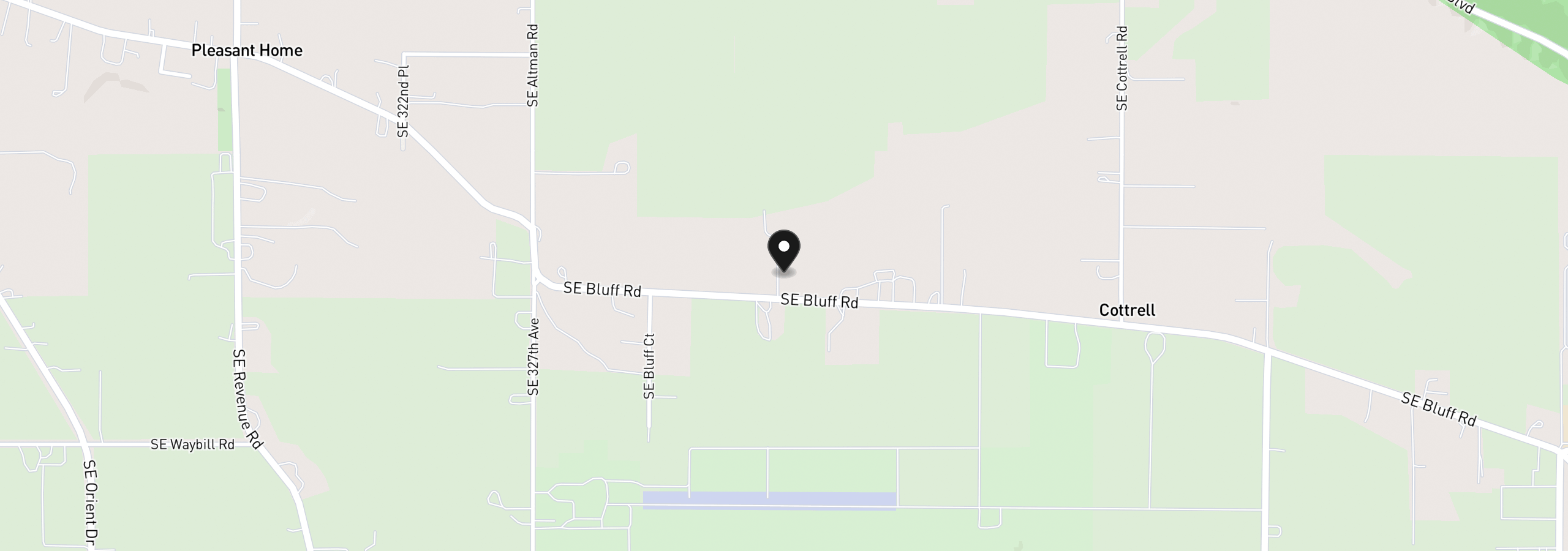 Map showing the location of 33535 SE Bluff Rd, Boring, OR 97009