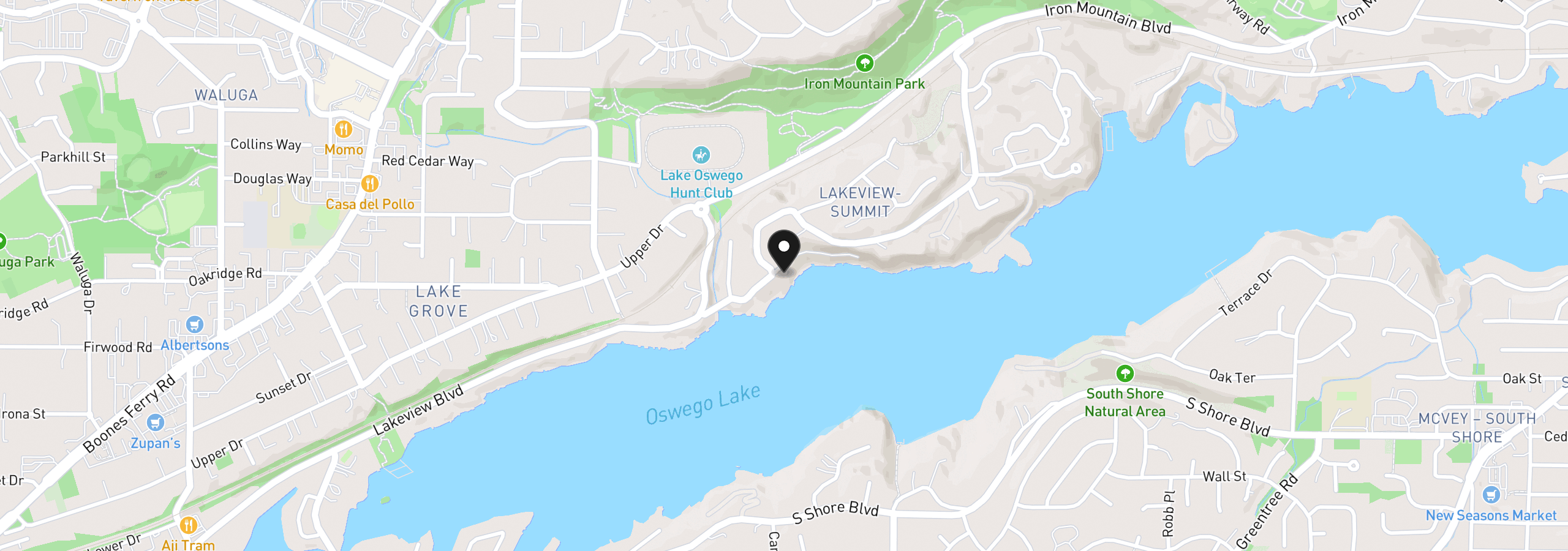 Map showing the location of 2470 Summit Ct, Lake Oswego, OR 97034