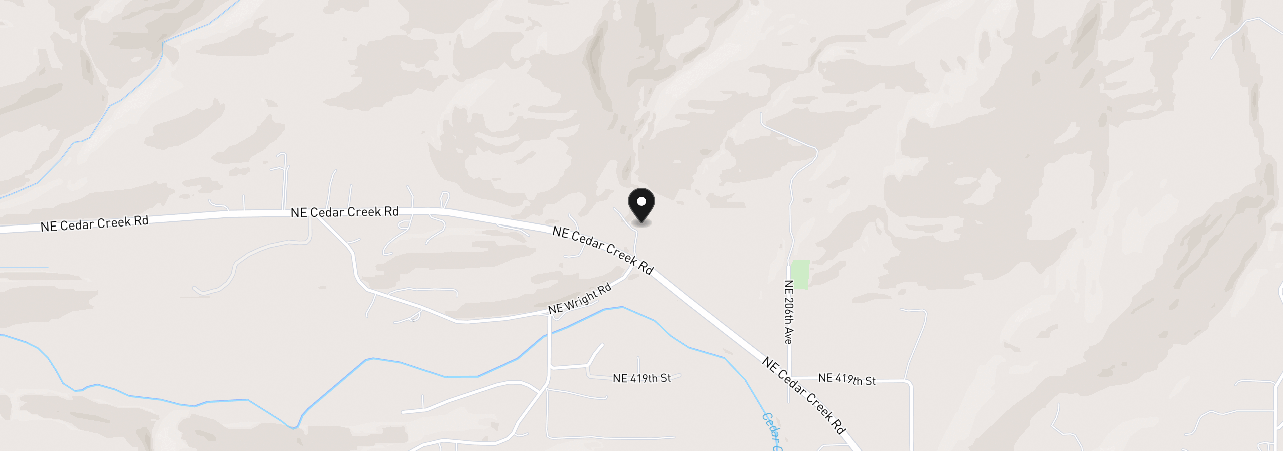 Map showing the location of 20002 NE Cedar Creek Rd, Amboy, Wa 98601
