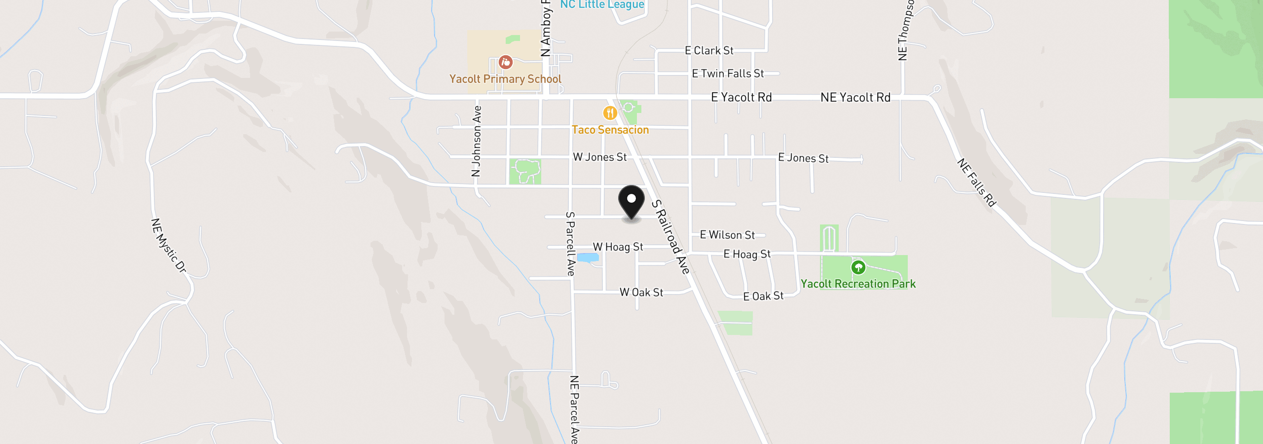 Map showing the location of 107 W Wilson St, Yacolt, Wa 98675