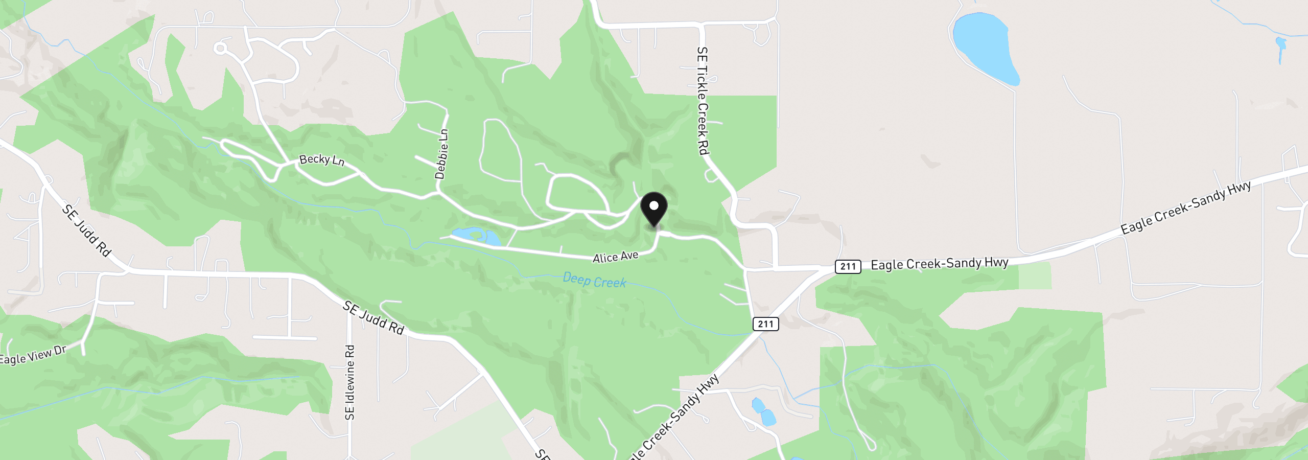 Map showing the location of 32700 SE Leewood Ln 29a, Boring, OR 97009