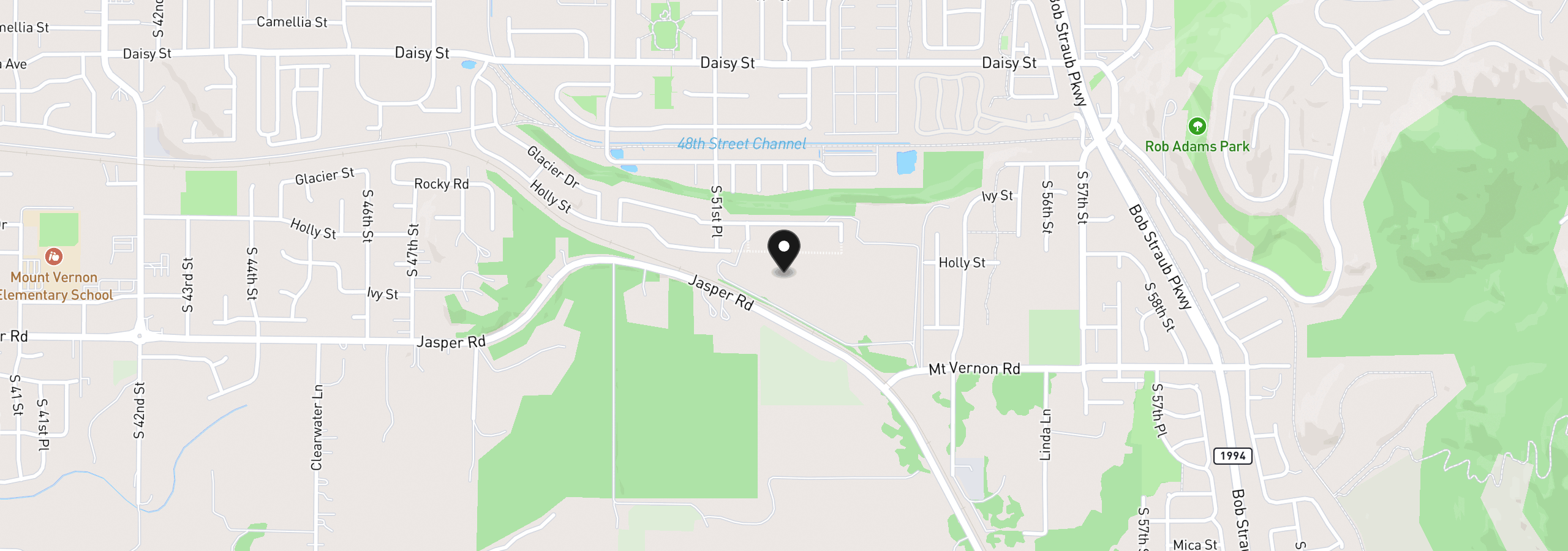 Map showing the location of 5235 Red Oak Dr, Springfield, OR 97478