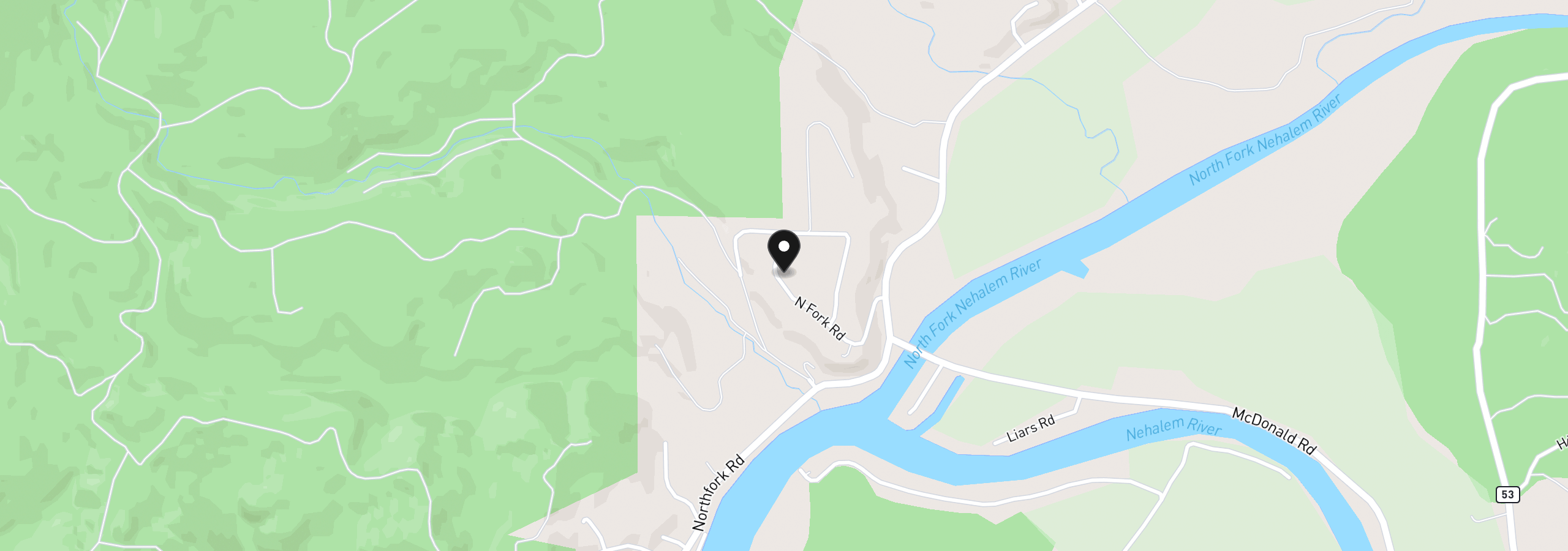 Map showing the location of Riverview Meadows Ln 18, Nehalem, OR 97131