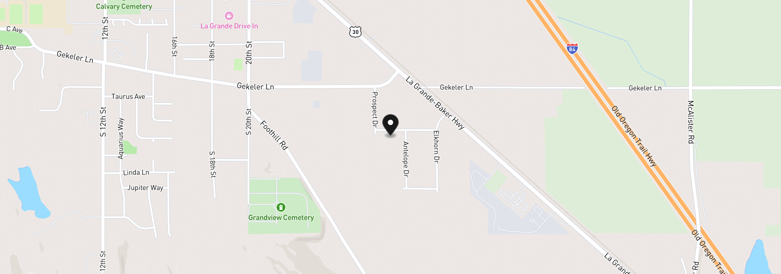 Map showing the location of Blue Mountain Dr. 9, La Grande, OR 97850
