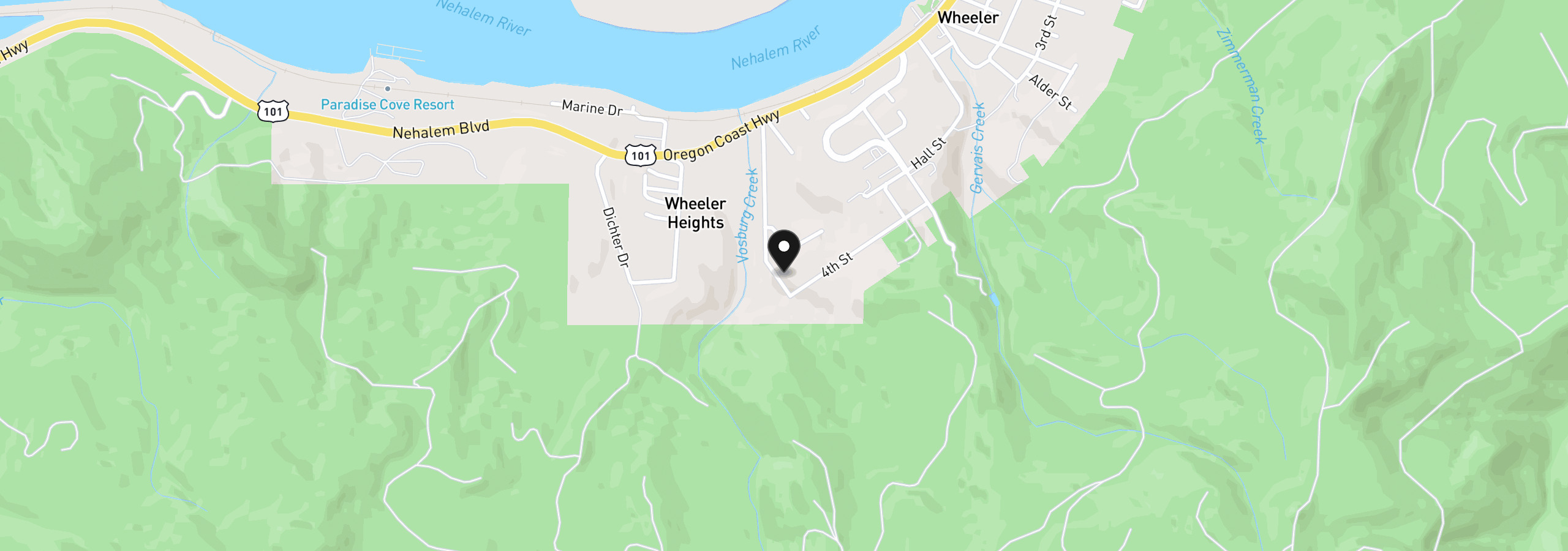 Map showing the location of Wincler St 8 & 9, Wheeler, OR 97147