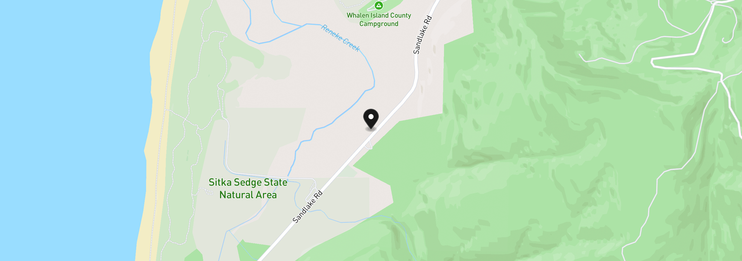 Map showing the location of 26230 Sandlake Rd, Cloverdale, OR 97112