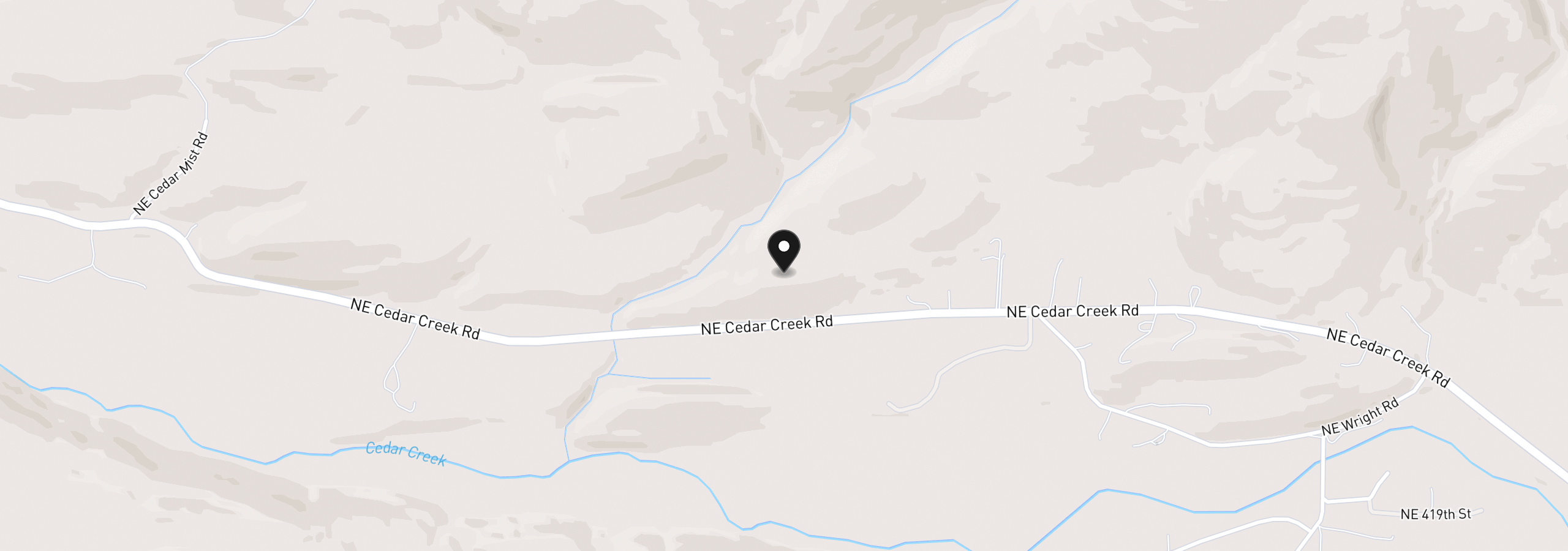 Map showing the location of 17808 NE Cedar Creek Rd, Amboy, Wa 98601