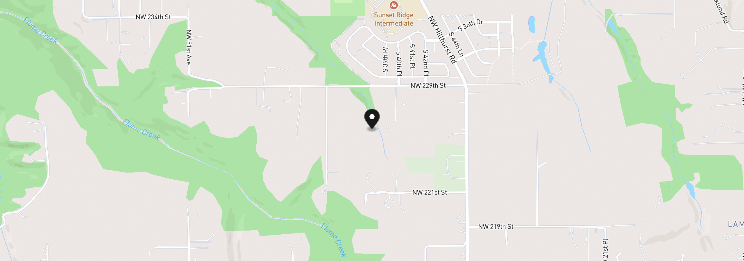 Map showing the location of 22608 NW 36th Ave, Ridgefield, Wa 98642