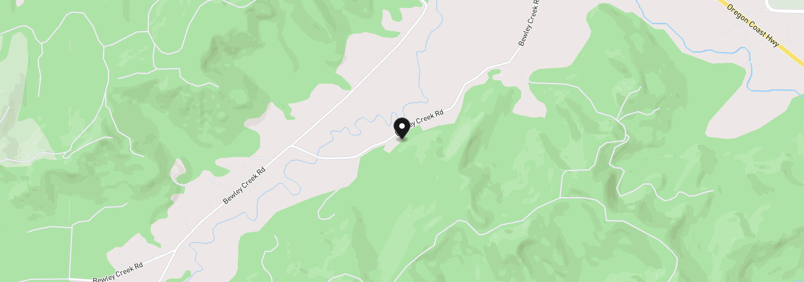 Map showing the location of 8365 Bewley Creek Rd, Tillamook, OR 97141