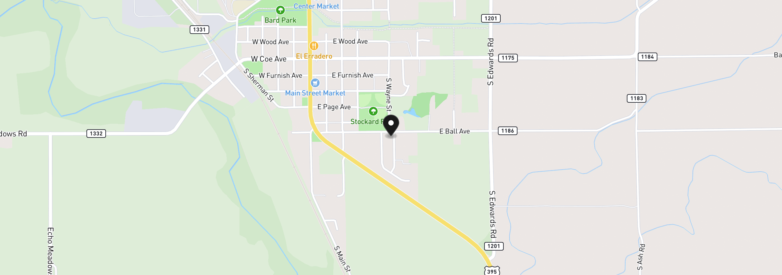 Map showing the location of 695 Jimmy St, Stanfield, OR 97875