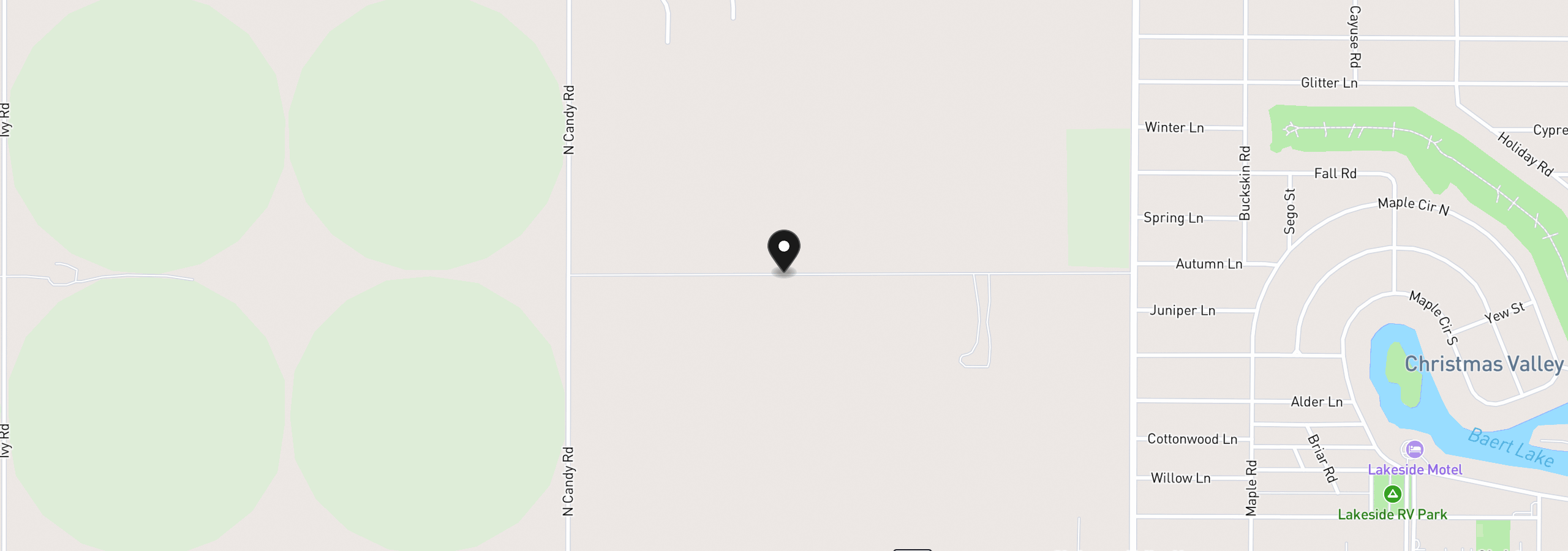 Map showing the location of Autumn St 100, Christmas Valley, OR 97641