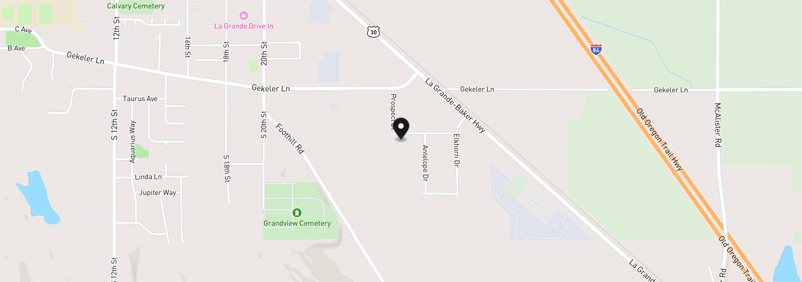 Map showing the location of Blue Mountain Dr. 8, La Grande, OR 97850