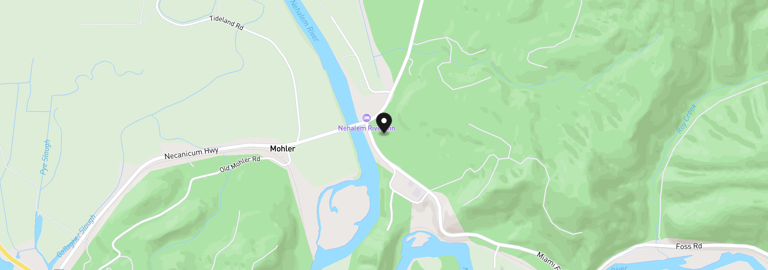 Map showing the location of 16700 Marshall Way, Nehalem, OR 97131