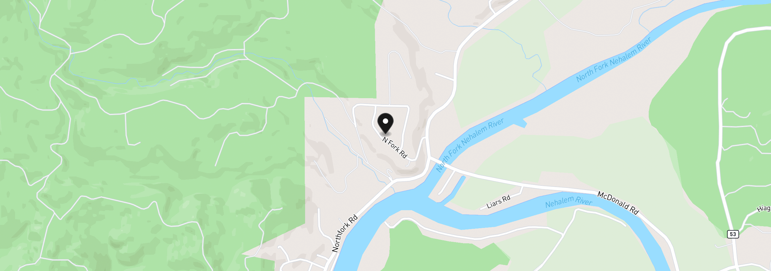 Map showing the location of Riverview Meadows Ln 16, Nehalem, OR 97131