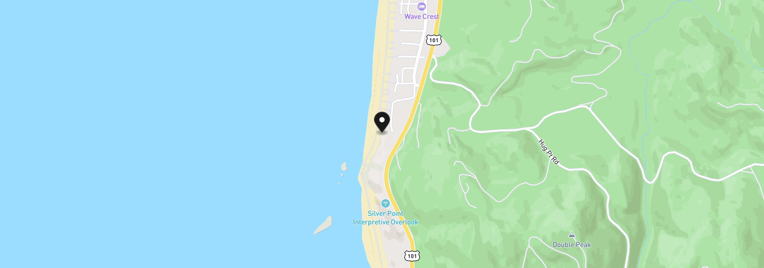 Map showing the location of 4688 Logan Ln, Cannon Beach, OR 97110