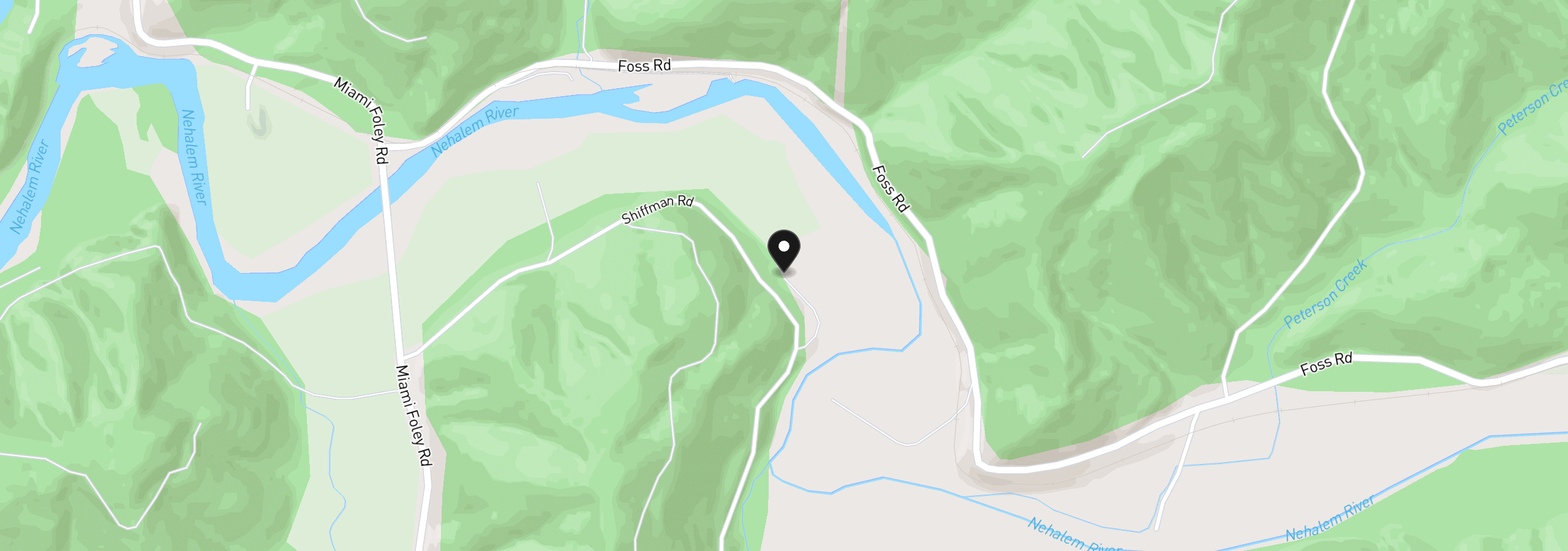 Map showing the location of 33855 Shiffman Rd, Nehalem, OR 97131