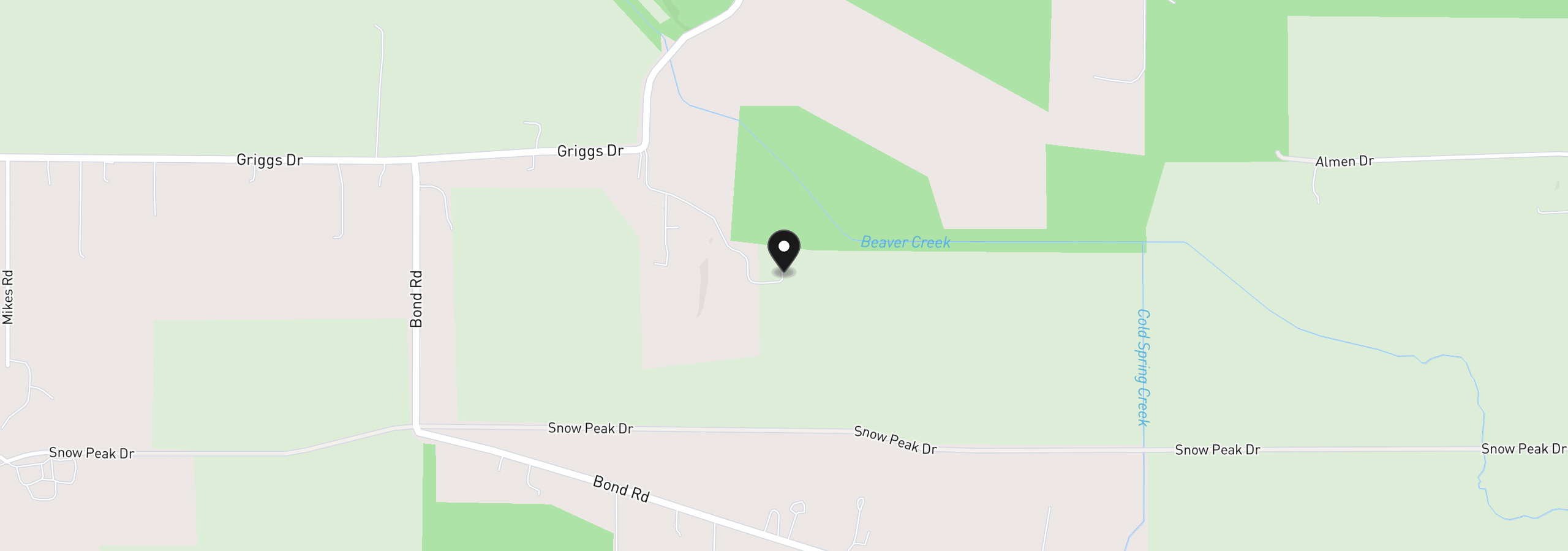 Map showing the location of 39038 Griggs Dr, Lebanon, OR 97355