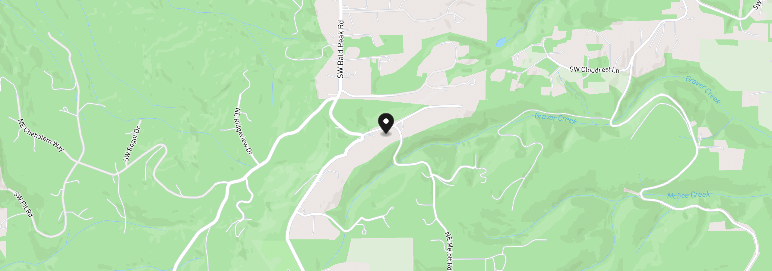 Map showing the location of 25701 NE Melott Rd, Hillsboro, OR 97123