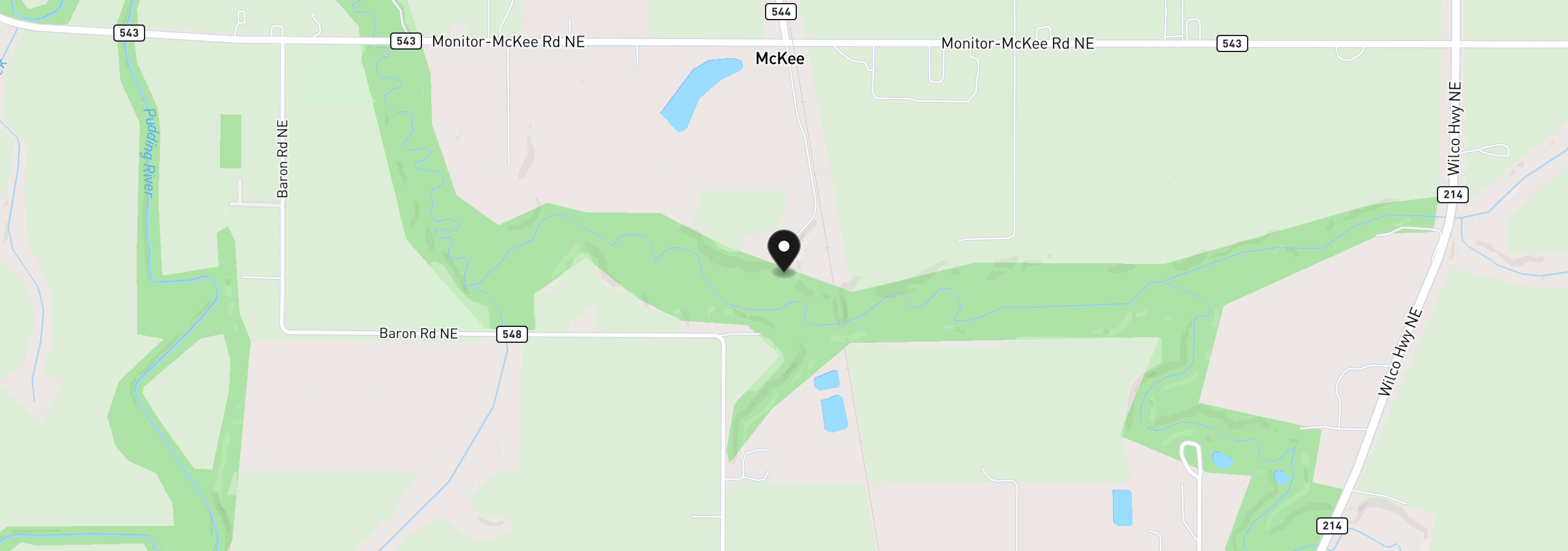 Map showing the location of 12356 Monitor McKee Rd, Woodburn, OR 97071