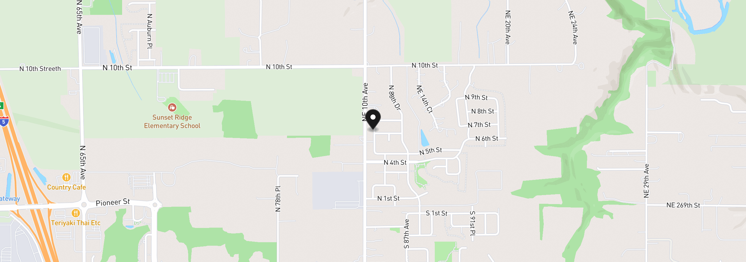 Map showing the location of 617 N Russet Pl 185, Ridgefield, Wa 98642