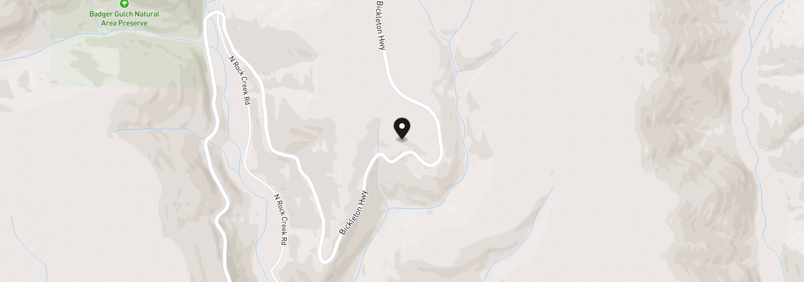 Map showing the location of Bickleton Hwy, Bickleton, Wa 99322