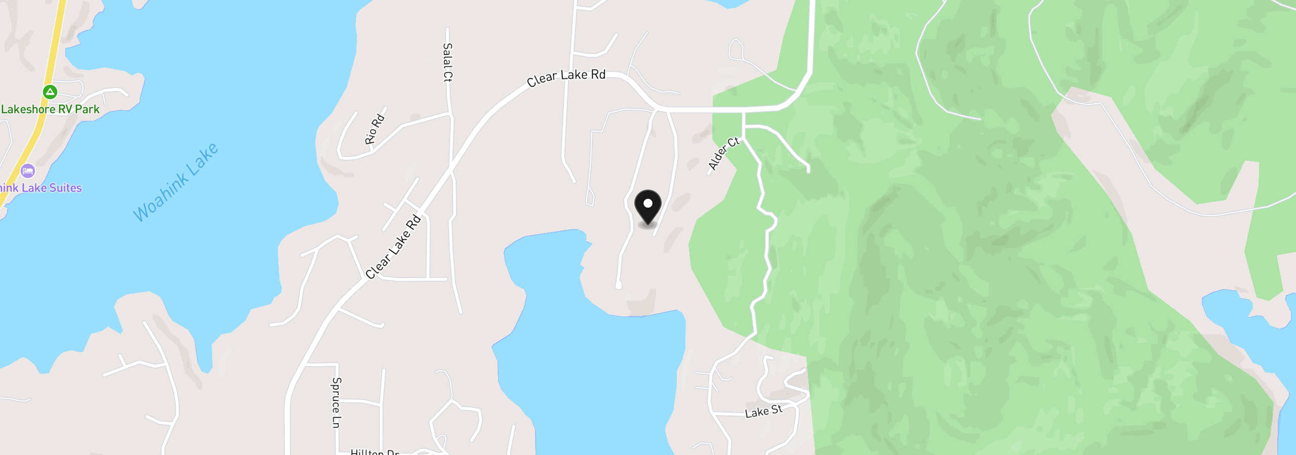 Map showing the location of 83615 Clear Lake Rd 11, Florence, OR 97439